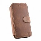 For iPhone Xs Max Case Leather Wallet Wireless Charging Compatible New Brown