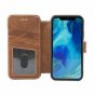 For iPhone Xs Max Case Leather Wallet Wireless Charging Compatible New Brown