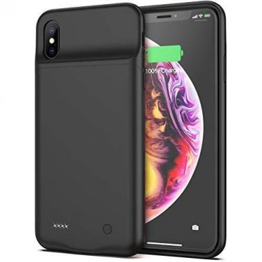 For iPhone Xs Max Battery Case 4000m Portable Protective Charging Extended Black