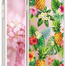 For iPhone 7/8 case Clear Soft Slim Flexible Silicone Design Pineapple Flower