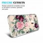 For iPhone 7/8 case Clear Soft Slim Flexible Silicone Design Pink Purple Flower