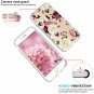 For iPhone 7/8 case Clear Soft Slim Flexible Silicone Design Purple White Flower