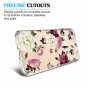 For iPhone 7/8 case Clear Soft Slim Flexible Silicone Design Purple White Flower