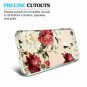 For iPhone 7/8 case Clear Soft Slim Flexible Silicone Design Red White Flower