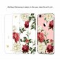 For iPhone 7/8 case Clear Soft Slim Flexible Silicone Design Red White Flower