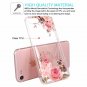 For iPhone 7/8 case Clear TPU Soft Slim Flexible Silicone Design Rose Flower