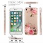 For iPhone 7/8 case Clear TPU Soft Slim Flexible Silicone Design Rose Flower