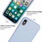 iPhone X/Xs Case Liquid Silicone Screen Protector Rubber Shockproof Light Purple