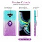 For Samsung Galaxy Note 9 Case Glitter Sparkle Bling Bumper Stripe Teal Purple