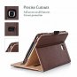 For Samsung Galaxy Tab A 7.0 Case Multiple Viewing Angles Card Pocket (Brown)