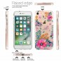 For iPhone 7/8 cases Soft Slim Flexible Silicone Design Begonia Flower Leaf