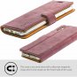 iPhone Xs Max Case Luxury Genuine Leather Wallet Viewing Card Slots Plum