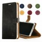For iPhone XS/X Case Luxury Genuine Leather Wallet Viewing Card Slots Black