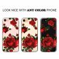 For iPhone 7/8 cases Soft Slim Flexible Silicone  Design Beautiful Red Rose