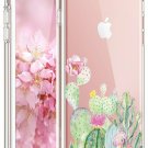For iPhone 7/8 cases Clear TPU Soft Slim Flexible Silicone Design Green Cactus