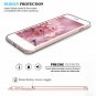 For iPhone 7/8 case Clear Soft Slim Flexible Silicone Design Pink Peach Blossom