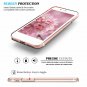 For iPhone 7/8 case Clear Soft Slim Flexible Silicone Design Pink Peony