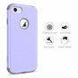 For iPhone 8/7 Plus Hard PC Soft Silicone Hybrid Coated FullBody Lavender