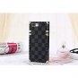For iPhone 7Plus 8Plus Case Elegant Luxury Leather Checker Pattern Grey Checker