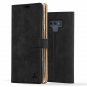 Samsung Galaxy Note 9 Case Luxury Genuine Leather Wallet Viewing Stand Black