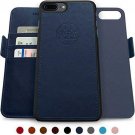 For iPhone 7/8 Plus Wallet-Case Wireless Charging Luxury Vegan Leather Royal