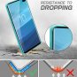 For Samsung Galaxy S10 Plus Case Wallet Detachable Leather Wrist Strap Aqua