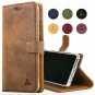 For iPhone Xs Max Case Luxury Genuine Leather Wallet Viewing Card Slots Brown