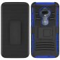 For Moto G7 Rugged Clear Case Poetic FullBody Hybrid Shockproof Holster Blue