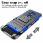 For Moto G7 Rugged Clear Case Poetic FullBody Hybrid Shockproof Holster Blue