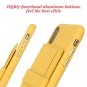 iPhone XR Case Genuine Italian Leather Card Slot Holders Stand Function-Lemon