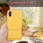 iPhone XR Case Genuine Italian Leather Card Slot Holders Stand Function-Lemon