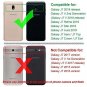 For Samsung Galaxy J7 2018 Case Luxury Glitter Tempered Glass Hybrid Heavy Rose