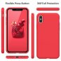 iPhone X/Xs Case Full Body Protection Silicon Wireless Charging Slim Rubber Red