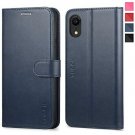 For Apple iPhone XR Case Wallet PU Leather Flip Folio Credit Card Slots Blue