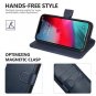 For Apple iPhone XR Case Wallet PU Leather Flip Folio Credit Card Slots Blue