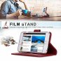 For Apple iPhone 6s/6 Plus Wallet Case Luxury Genuine Leather Card Slots Red