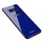 For Galaxy Note 8 Case Tempered Glass Back Frame Hybrid Shell Anti-Scratch Blue