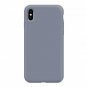 For iPhone Xs Max Tempered Glass Soft Silicone Bumper Shock Absorption Lavender