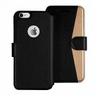 For Apple iPhone 6s/6 Wallet Case Durable Slim Lightweight Strong Black Gold