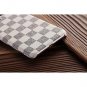 For iPhone 7Plus 8Plus Case New Elegant Luxury PU Leather Checker Pattern White