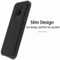 For Galaxy A6 Case Full Cover Tempered Glass Screen Protector Hybrid Black/Black