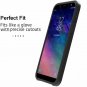 For Galaxy A6 Case Full Cover Tempered Glass Screen Protector Hybrid Black/Black