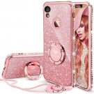For Apple iPhone XR Case Cute Girly Glitter Bling Diamond Rhinestone Ring Pink