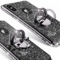 For iPhone Xs Max Case for Girl Women Cute Glitter Bling Diamond Mauve Black
