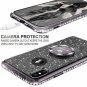 For iPhone Xs Max Case for Girl Women Cute Glitter Bling Diamond Mauve Black