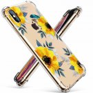 For iPhone Xs Max Case Flower Pattern Design Soft  Flexible Sunflowers/Yellow