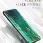 For iPhone Xs MAX Case Slim Thin Glossy Soft TPU Rubber Gel Silicone Green/Gold