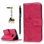 For Samsung Galaxy S6 Case Wallet Leather Hand Strap 3D Cute Elephant Hot Pink