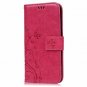 For Samsung Galaxy S6 Case Wallet Leather Hand Strap 3D Cute Elephant Hot Pink