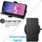 For Samsung Galaxy S10E Case Leather Genuine Leather Card Slot Flip Folio Black